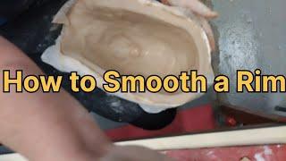 Pottery Clay Techniques for beginners: How to Smooth a Rim