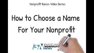 How To Choose a Name For Your Nonprofit