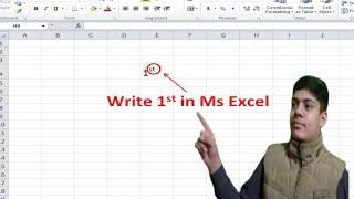 How to apply SuperScript and SubScript In MS Excel.|how to write 1st 2nd 3rd in excel.