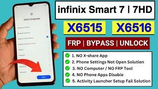 Infinix Smart 7 / 7 HD Frp Bypass Android 12/13/ Infinix (X6516) (X6515) Google Account Bypass