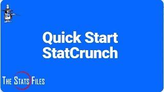 1 StatCrunch Quick Start