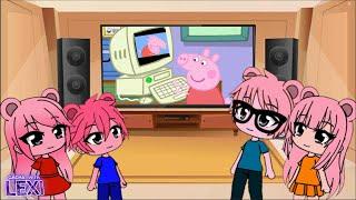 |Gacha Club|  Peppa Pig Family Reacts to Piggy Memes Part 3 |Gacha Life|