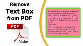 How to remove text box from pdf using adobe acrobat pro dc