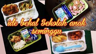 Ide bekal Sekolah anak | Bekal Sekolah Anak praktis Dalam seminggu | kids lunch box part I