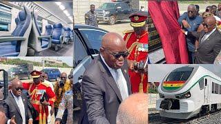 Prez Akuffo Addo brags as he finally commission the ultra modern railways & trains in Accra