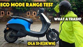 ECO MODE RANGE TEST OF OLA S1-X (2kWh) | FAKE RANGE MADE BY @OlaElectric  |