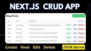 Next.JS CRUD App with JSON Server Using Axios