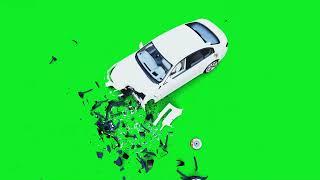 car crash, accident green screen