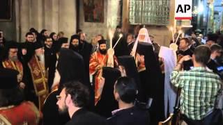 Russian Orthodox patriarch visits Church of the Holy Sepulchre