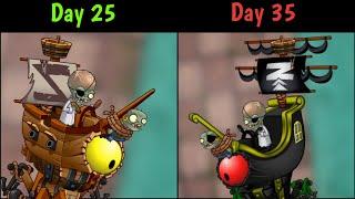 EASY Zomboss VS HARD Zomboss: Pirate Seas