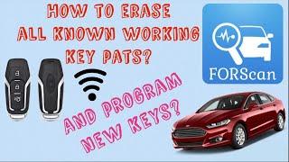How to ERASE all known working PATS keys (lost or stolen) and PROGRAM new keys? FORScan + Ford