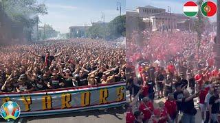 Hungary Fan March Ahead Of Game Against Portugal in The EURO 2021