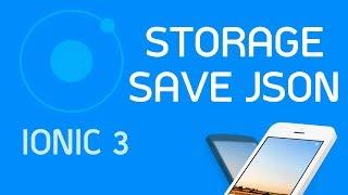 Ionic 3 Tutorial #19 Save JSON to Storage