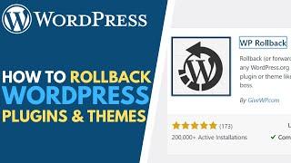 How to Rollback WordPress Themes and Plugins