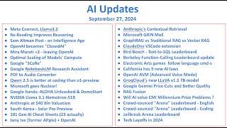 Have you heard these exciting AI news? - September 27, 2024 AI Updates Weekly