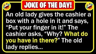  BEST JOKE OF THE DAY! - Reluctantly, the cashier puts her finger in the hole... | Funny Jokes