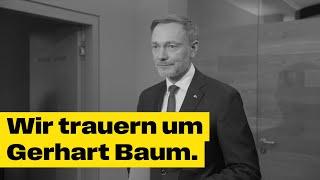 Christian Lindner: Wir trauern um Gerhart Baum.