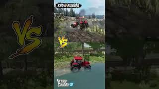 SnowRunner VS Farming Simulator 22  #SnowRunner #FarmingSimulator22 #Farming #FS22 #Case #Tractor