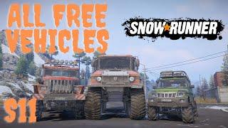 All Free Vehicles In The New Update/DLC Season 11 SnowRunner