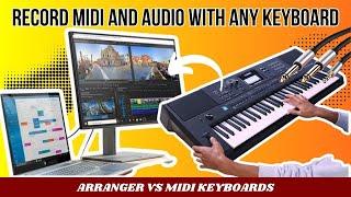 How to Record MIDI or AUDIO using YAMAHA,CASIO,ROLAND arranger Keyboards  in ANY DAW (HINDI)