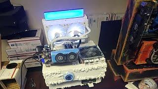 My cardboard frozen rack pc almost done