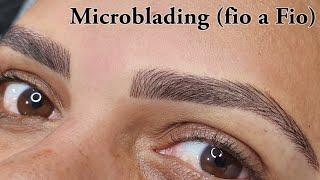 Micropigmentação ( Microblading ) Sobrancelha Fio a Fio Passo a Passo Feito com Tebori Sem Dor