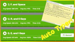 How to Get an Auto-Typer For Edutyping, Nitro Type, and Typing.com!