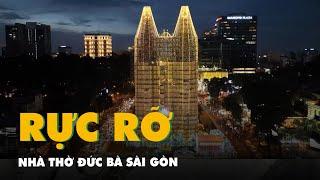 Rực rỡ cây thông Noel làm từ 2.400 nón lá; Thắp sáng nhà thờ Đức Bà Sài Gòn bằng 500.000m dây đèn