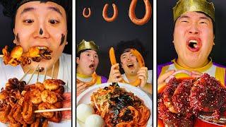 mukbang | How to secretly eat crispy pork belly? | How to sneak fried chicken? | cooking | HUBA