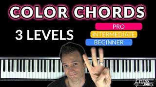 Piano Color Chords: 3 Levels from Beginner to Pro