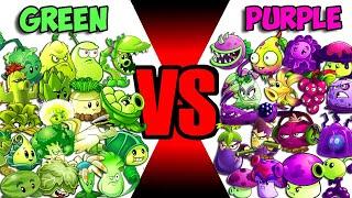 Team PURPLE vs GREEN - Which Team Plant 's Best? - PvZ 2 Team Plant Vs Team Plant