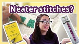 Cross Stitch Laying Tool vs Railroading for Neater Stitches