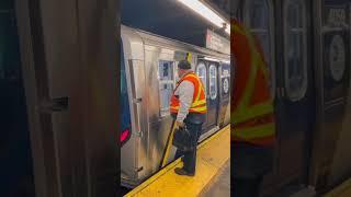 MTA train conductor isn’t happy about Railfanners #newyorkcitysubway #subwaytrain #mta #trains