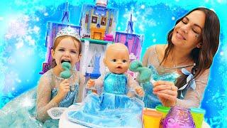 Puppen Video mit Baby Born für Kinder. Elsa-Party. Spielspaß mit Maya und Lina