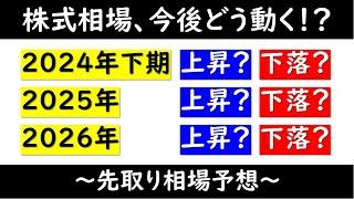 株式相場の先取り予想！！（2024年・25年・26年）