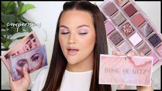 HUDA BEAUTY ROSE QUARTZ EYESHADOW PALETTE REVIEW