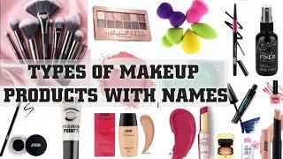 Types  of makeup products with names