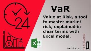 Value at Risk or VaR, a tool to master market risk, explained in clear terms with Excel model.