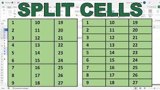 How to split multiple lines into separate cells in excel