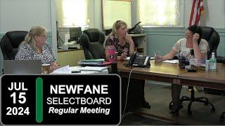Newfane Selectboard Mtg 7/15/24