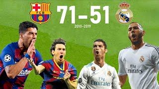 Barcelona Vs Real Madrid  (71-51) ●El Clásicos● All Goals of the Decade (2010-2019)  1080P