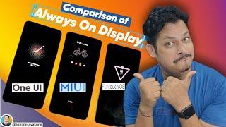 Always On Display Comparison in FuntouchOS vs OneUI vs MIUI