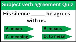 Subject verb agreement quiz l English Grammar with Grammar Guardian 