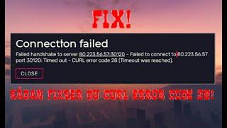 Sådan fikser du curl error code 28/åbner portene til din FiveM server!