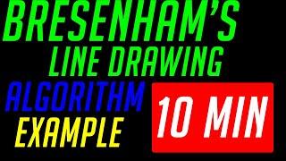 bresenham line drawing algorithm | bresenham line drawing algorithm example | @QuickCS