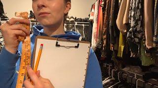 ASMR Thrift Store (fabric, measuring, writing, and typing sounds)