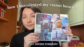 how to make your vision board manifest in 2023 | free notion template