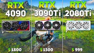 RTX 4090 vs RTX 3090Ti vs RTX 2080Ti | Test in 12 Games | Raw Performance 4K |