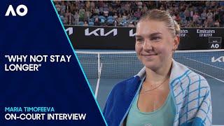 Maria Timofeeva On-Court Interview | Australian Open 2024 Third Round