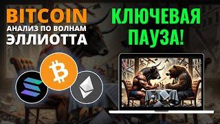 БИТКОИН ПРОГНОЗ: ВАЖНАЯ ОСТАНОВКА BITCOIN! АНАЛИЗ BTC, ETH, SOL